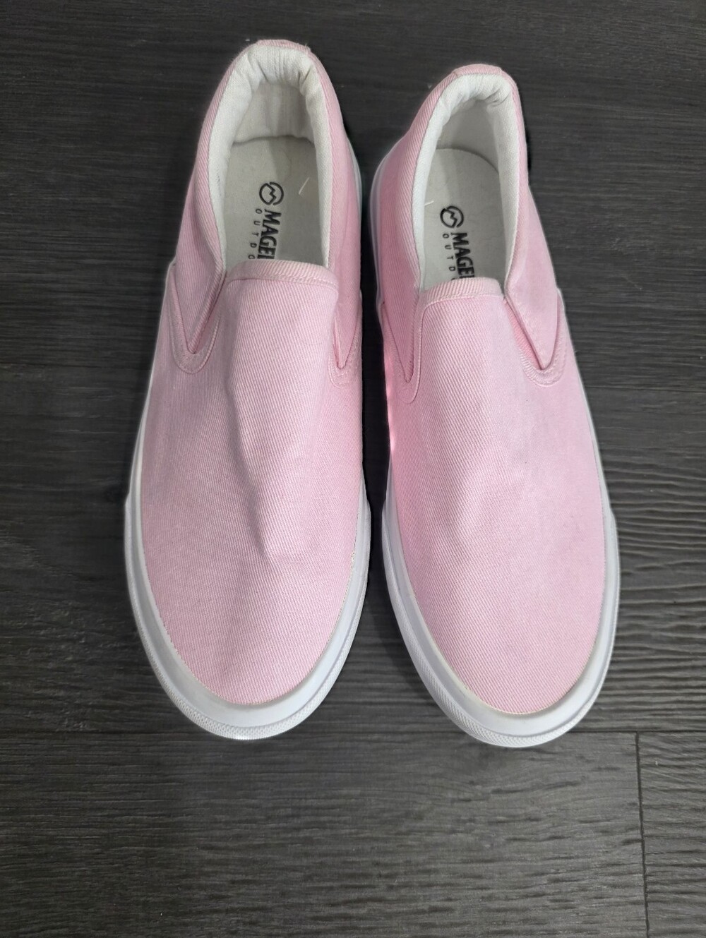 Magellan Outdoors Slip-On Canvas Shoes in Pink and White